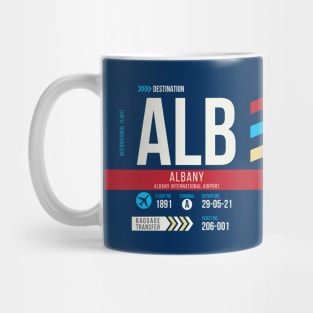 Albany (ALB) Airport Code Baggage Tag Mug